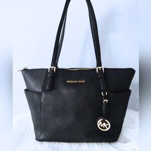 Michael Kors saffiano leather Charlotte tote shopper EUC